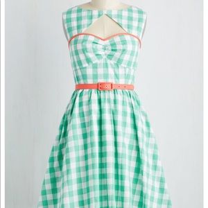 LAST CHANCE - ModCloth Gingham Cutout Dress